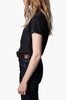 쟈딕앤볼테르 WALK 블랙 슈퍼 ZV 비즈 반팔 라운드넥 티셔츠