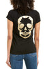 쟈딕 앤 볼테르 Tunisien 블랙 메탈릭 스컬 프린트 반팔 헨리 티셔츠