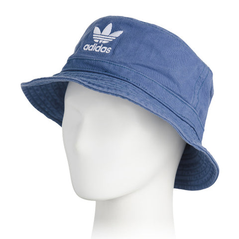 ADIDAS 아디다스 남여공용 데님 블루 불꽃 로고 자수 버킷햇 모자