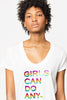 쟈딕 앤 볼테르 TINY GIRLS 화이트 슬러브 티셔츠 탑
