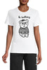 프렌치 커넥션 Le Bulldog 화이트 불독 퍼피 프린트 반팔 티셔츠