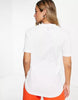 프렌치 커넥션 Bonjour 화이트 레터링 프린트 보이핏 반팔 티셔츠