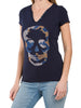 쟈딕앤볼테르 Tunisien 카모플라쥬 스컬 비즈 헨리 반팔 티셔츠