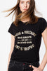 쟈딕앤볼테르 SKINNY 블랙 로고 레터링 블라종 프린트 반팔 티셔츠