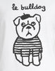 프렌치 커넥션 Le Bulldog 화이트 불독 퍼피 프린트 반팔 티셔츠