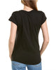 쟈딕앤볼테르 SKINNY 블랙 ROCK 플래쉬 비즈 반팔 티셔츠
