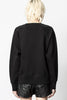 쟈딕 앤 볼테르 UPPER 블랙 블라종 로고 프린트 맨투맨 스웨트 셔츠