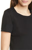 VINCE 빈스 블랙 스쿱넥 반팔 슬러브 티셔츠 탑