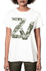 쟈딕앤볼테르 ZOE 크림 ZV 블라섬 로고 프린트 반팔 티셔츠 탑