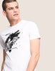 알마니 익스체인지 SPLOTCH 남성 스카이 라인 로고 반팔 티셔츠