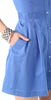 파이널세일) 띠어리 SOREDA 브라이트 블루 코튼 셔츠 원피스 4(55)