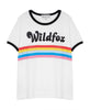 WILDFOX 와일드 폭스 무지개 스트라이프 캘리포니아 티셔츠