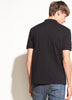 VINCE 빈스 MENS 남성 블랙 클래식 슬러브 폴로 카라 티셔츠