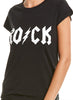 쟈딕 앤 볼테르 블랙 SKINNY 라운드넥 ROCK 프린트 티셔츠