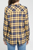 PISTOLA 피스톨라 Mila 노랑 체크 롱 슬리브 포켓 셔츠